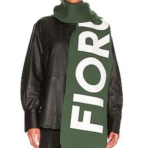 Fiorucci Green and White Scarf